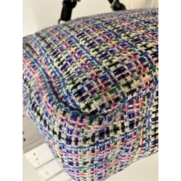 COACH F17699 MULTI COLOR TWEED, PATTON LEATHER SHOULDER BAG - Picture 12 of 16